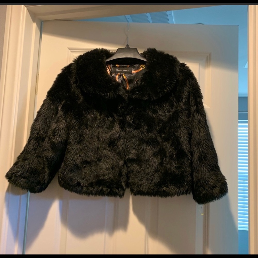 Black Faux Fur Jacket